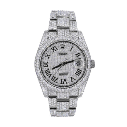 ICED OUT ROUND MOISSANITE WATCH