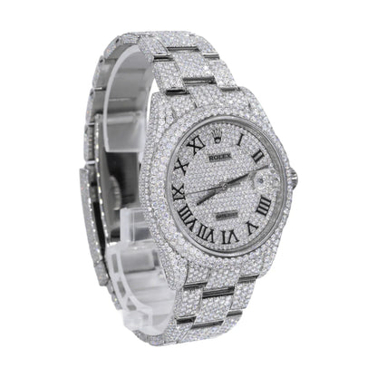 ICED OUT ROUND MOISSANITE WATCH