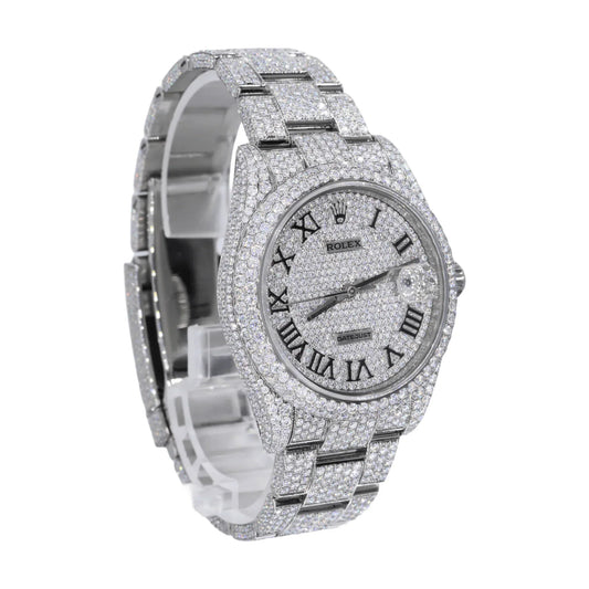 ICED OUT ROUND MOISSANITE WATCH