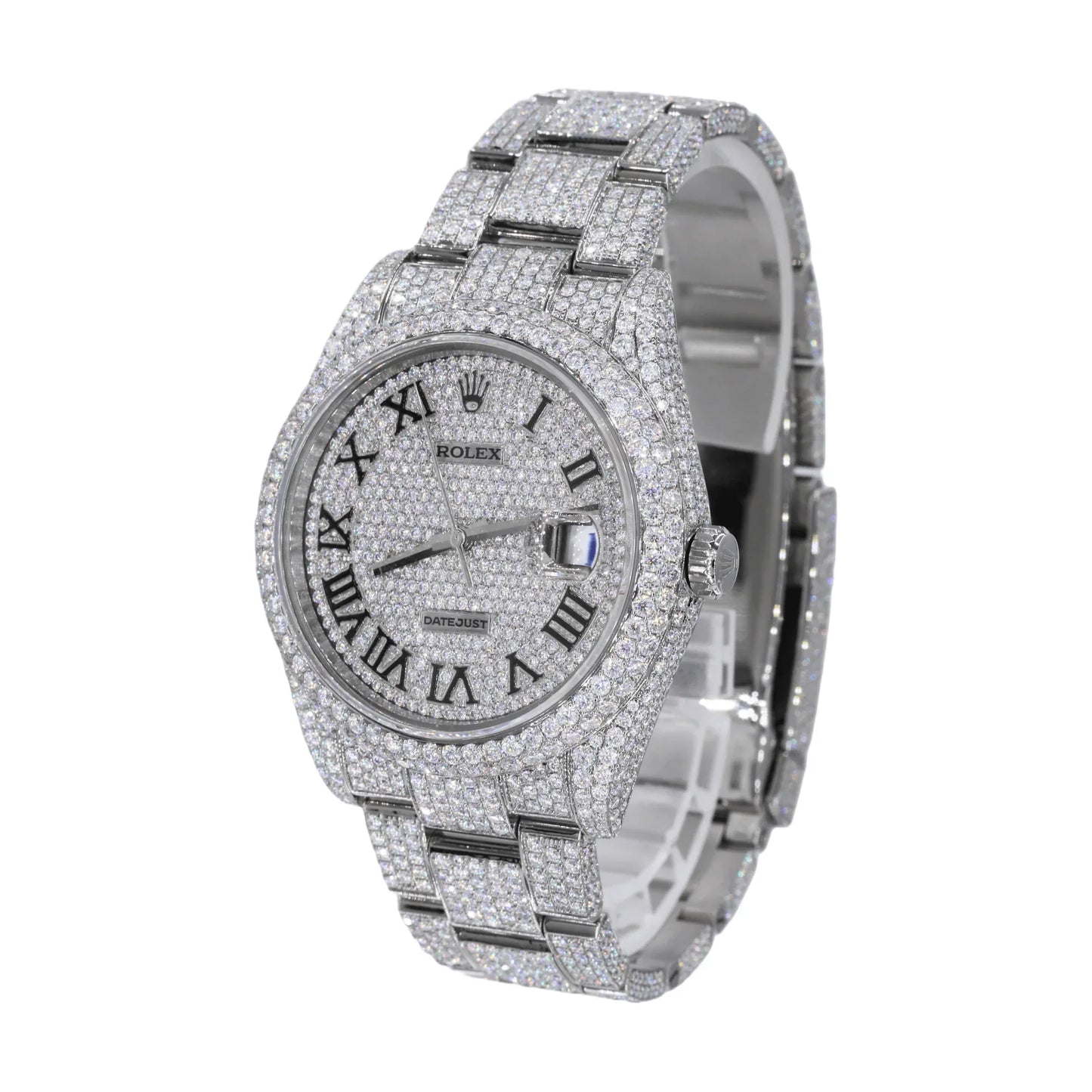 ICED OUT ROUND MOISSANITE WATCH