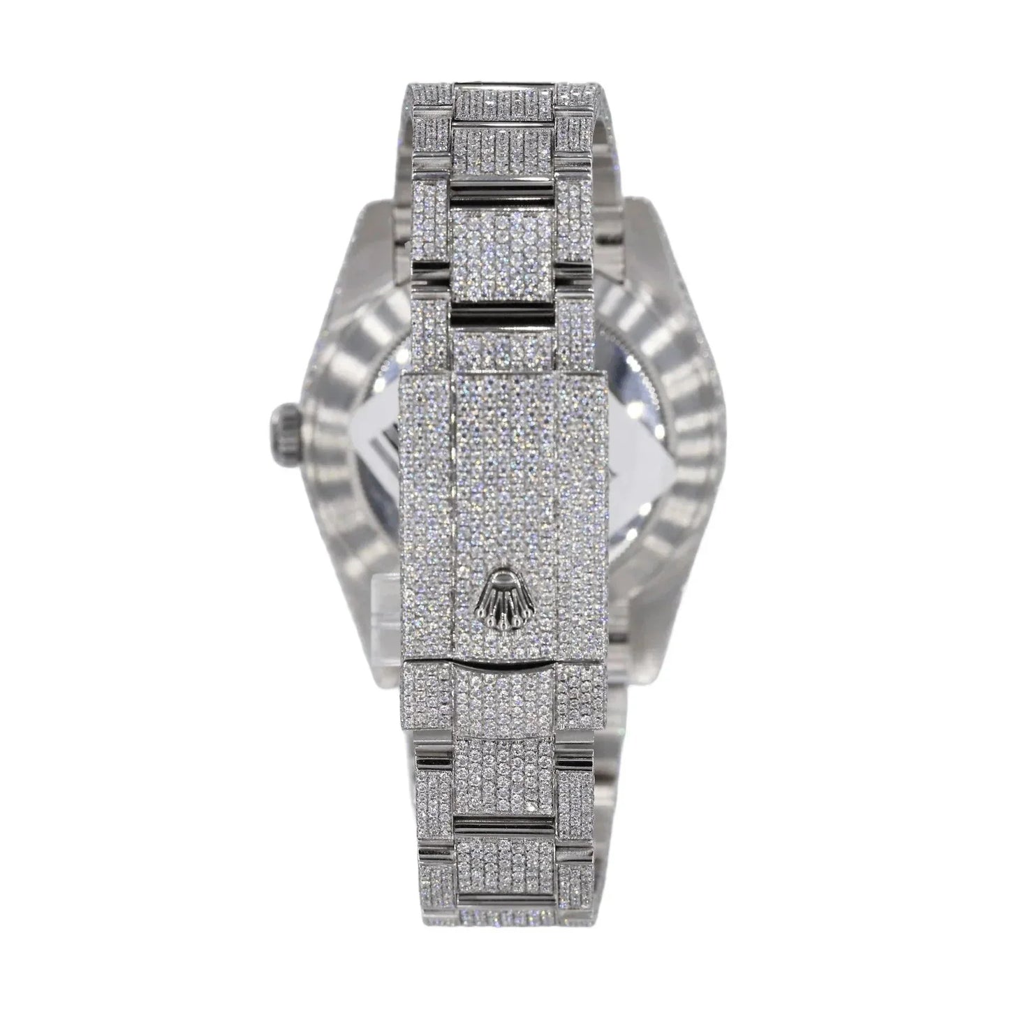 ICED OUT ROUND MOISSANITE WATCH