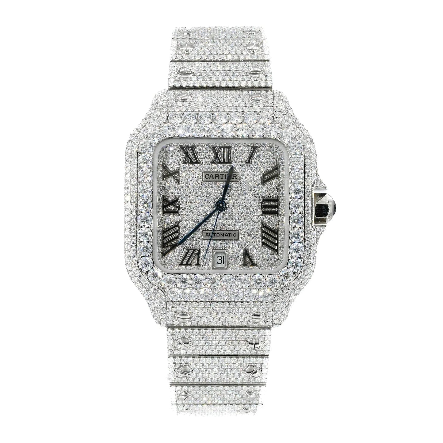 ICED OUT SQUARE MOISSANITE WATCH